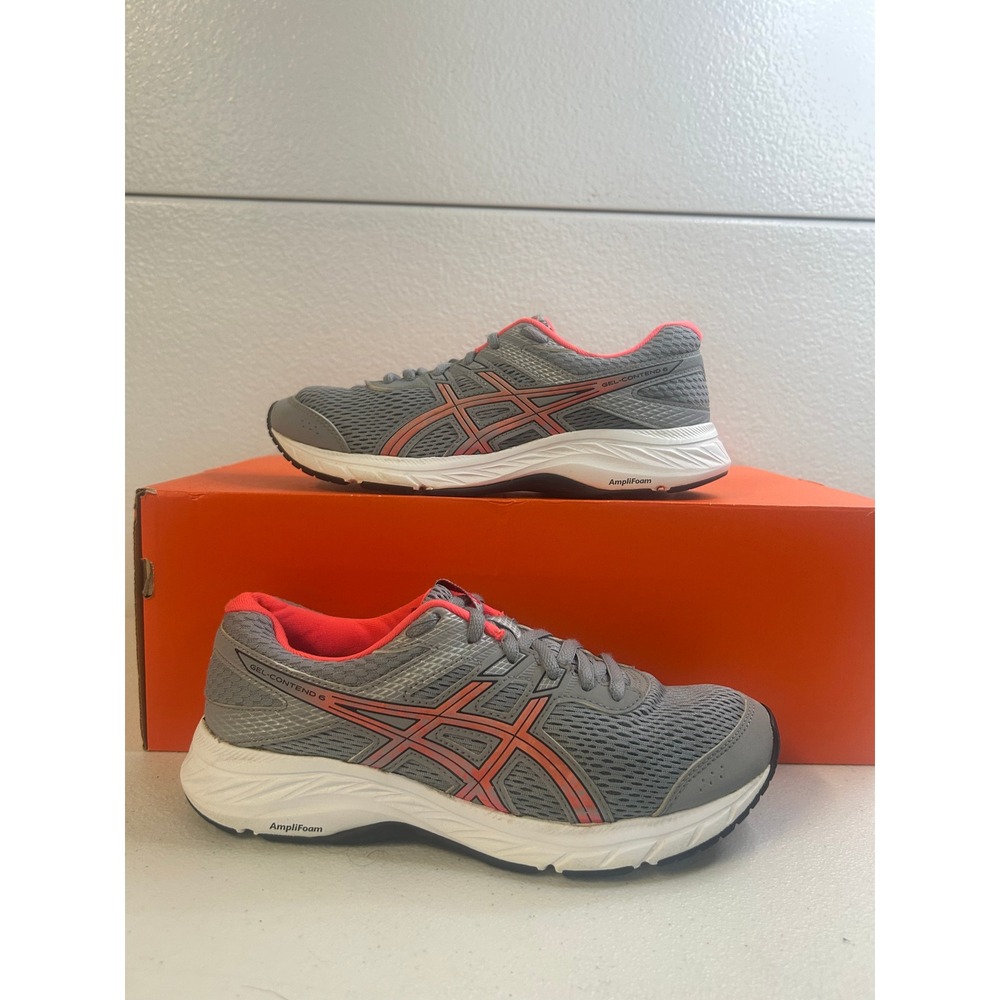 ASICS Gel-Contend 6 Grey Pink Women Size 6.5 #2980